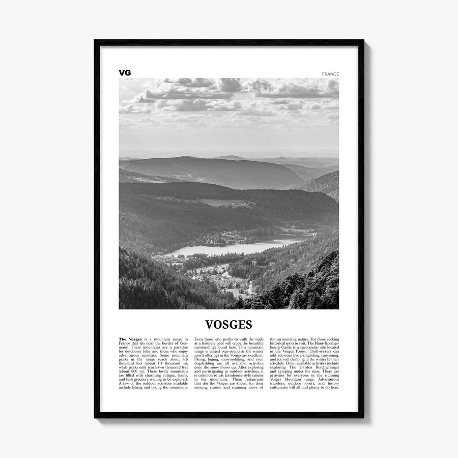 Vosges Newspaper Poster, framed poster mockup