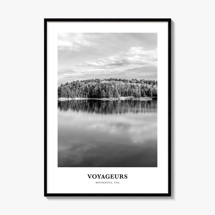 Voyageurs National Park Classic Poster, framed poster mockup