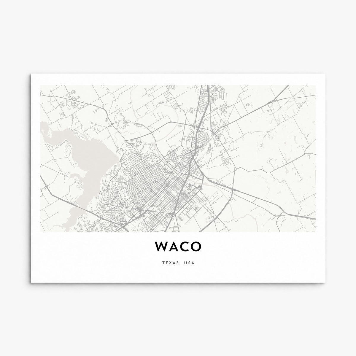 Waco Map Poster, print only (unframed)