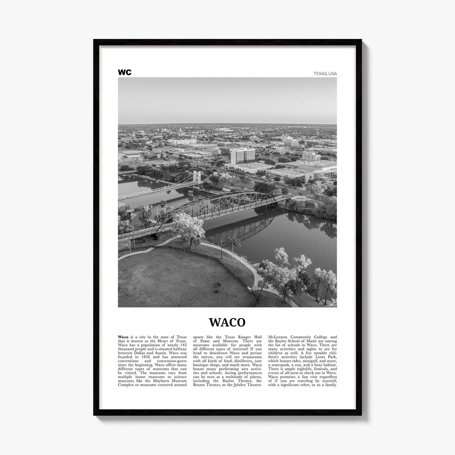 Waco Newspaper Poster, framed poster mockup