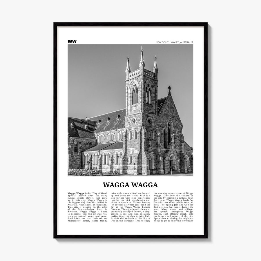 Wagga Wagga Newspaper Poster, framed poster mockup