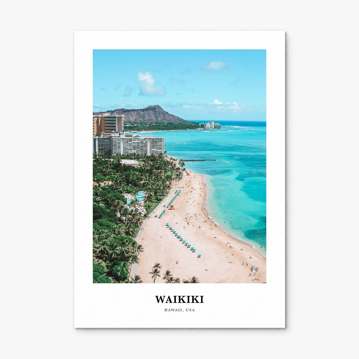 Waikiki Classic Poster, print only (unframed)