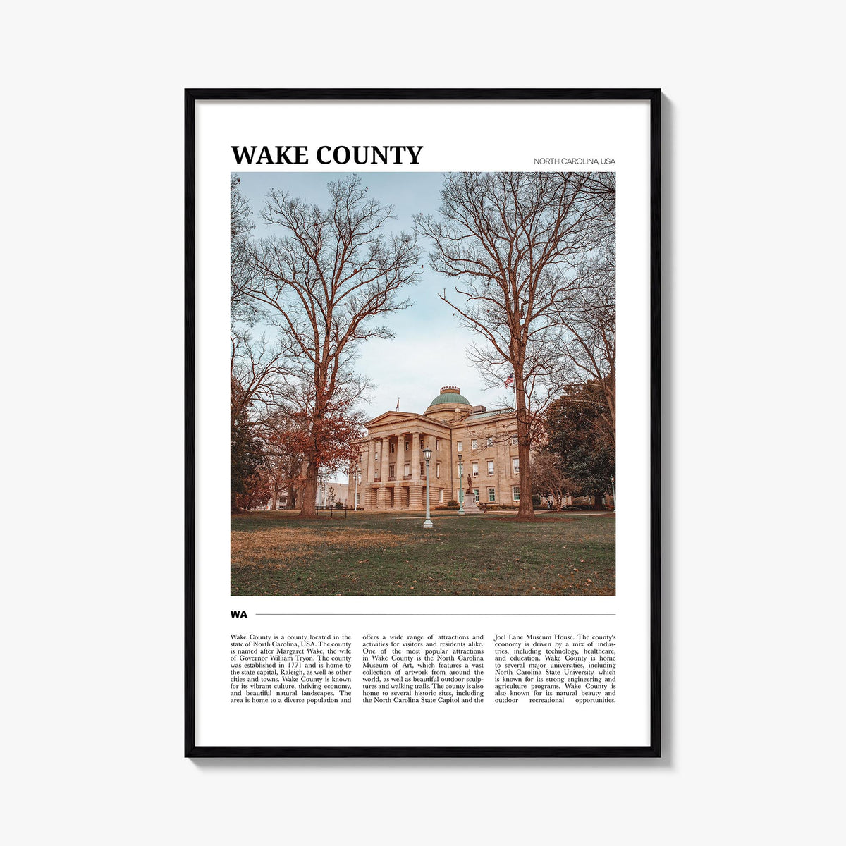 Wake County Travel Poster