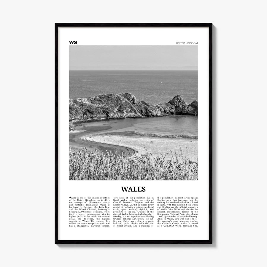 Wales Newspaper Poster, framed poster mockup