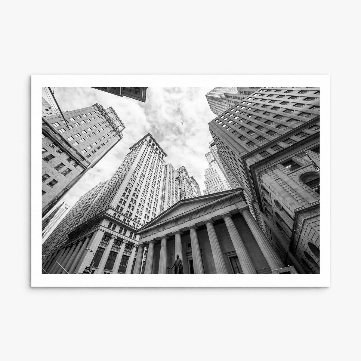 Wall Street Photo Poster, print only (unframed), white border
