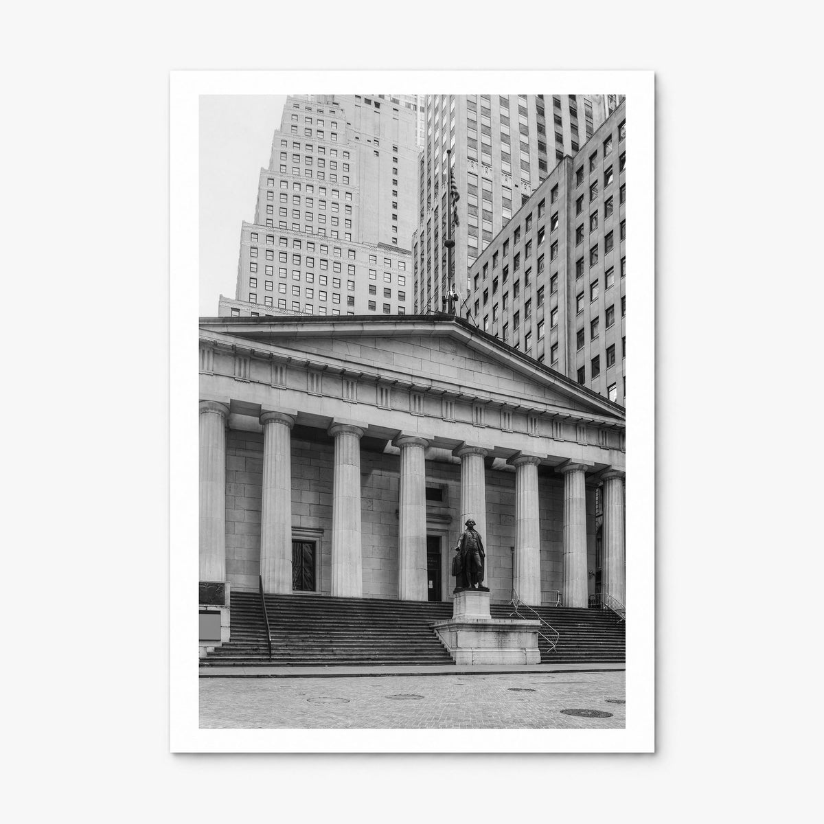 Wall Street Photo Poster, print only (unframed), white border