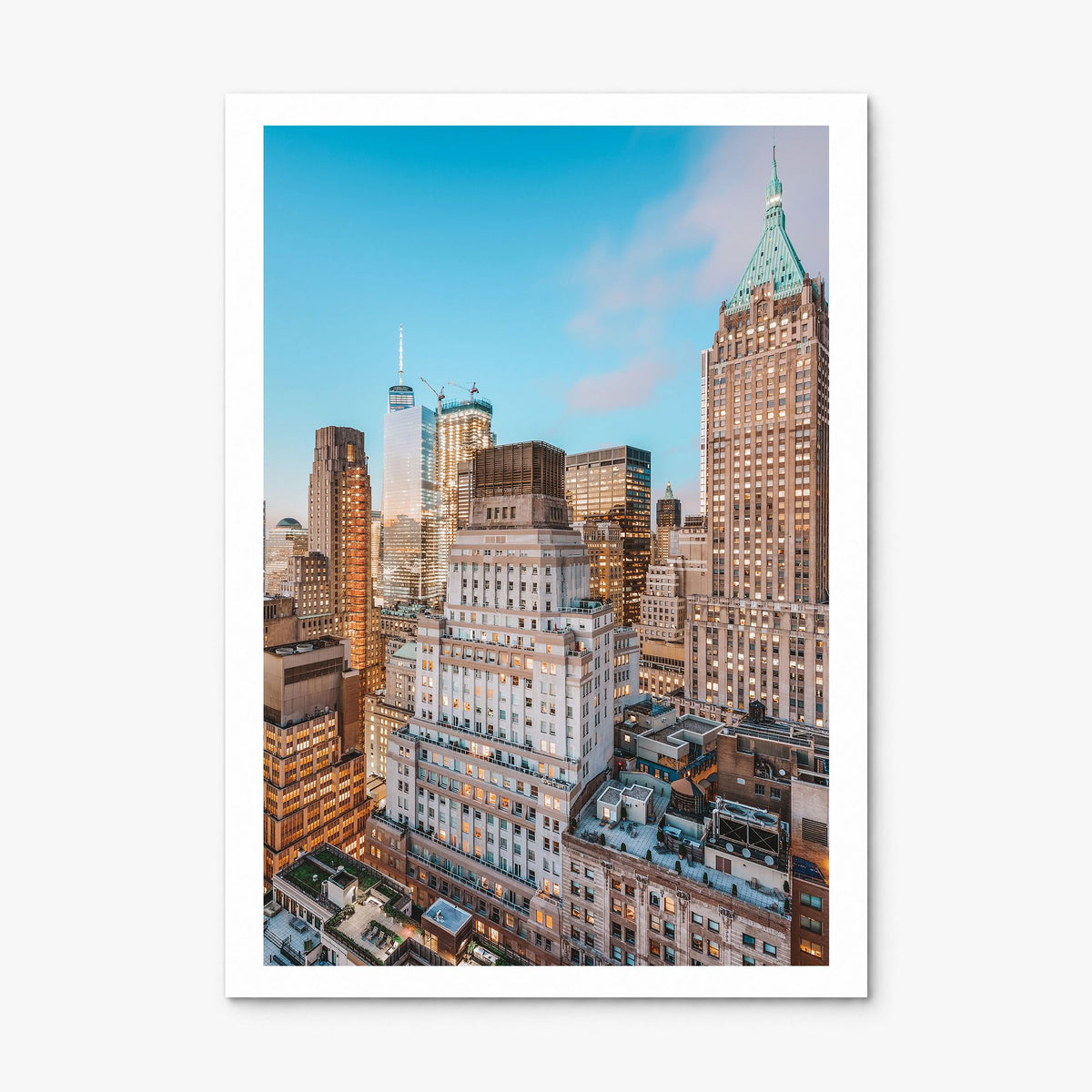 Wall Street Photo Poster, print only (unframed), white border