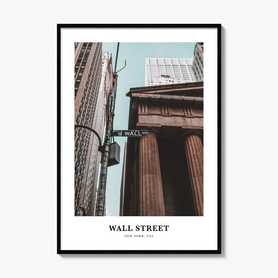 Wall Street Classic Poster, framed poster mockup