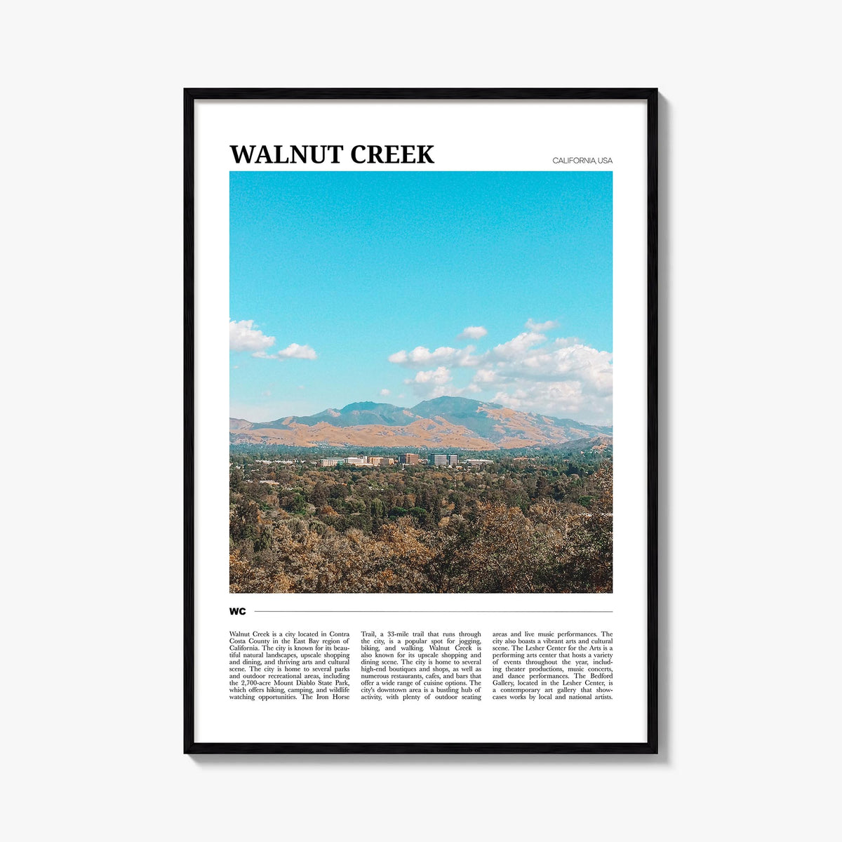 Walnut Creek Travel Poster
