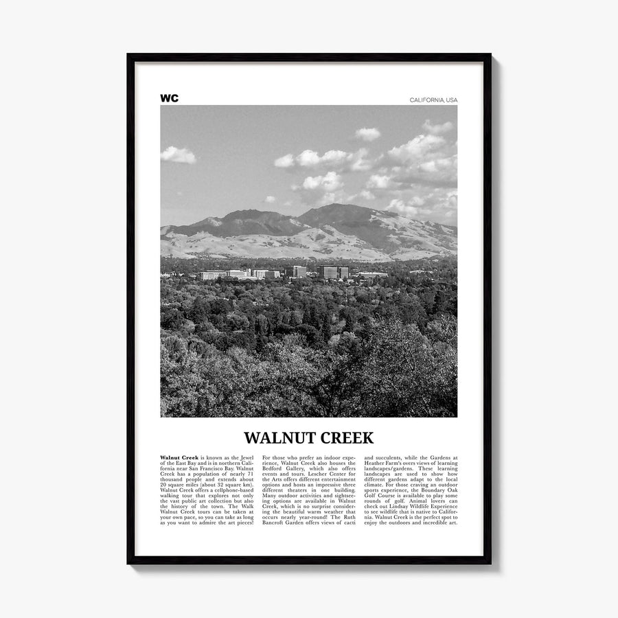 Walnut Creek Newspaper Poster, framed poster mockup