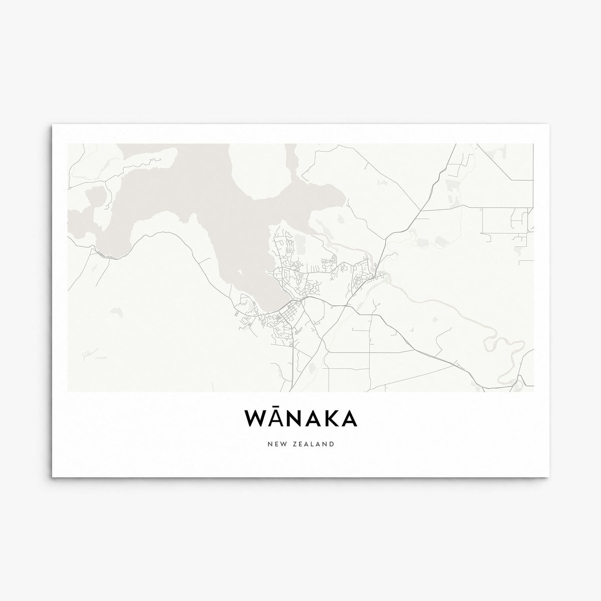Wānaka Map Poster, print only (unframed)