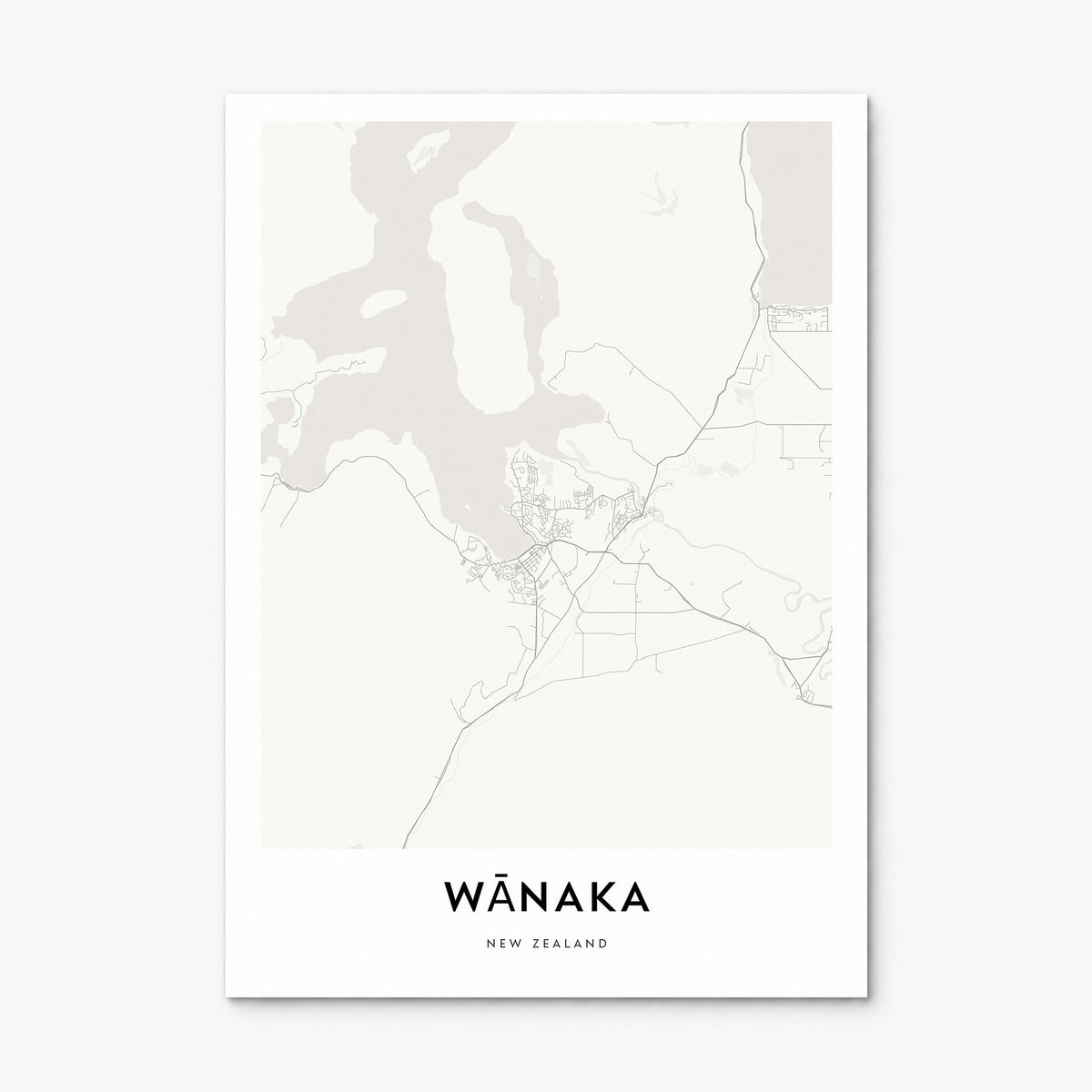 Wānaka Map Poster, print only (unframed)