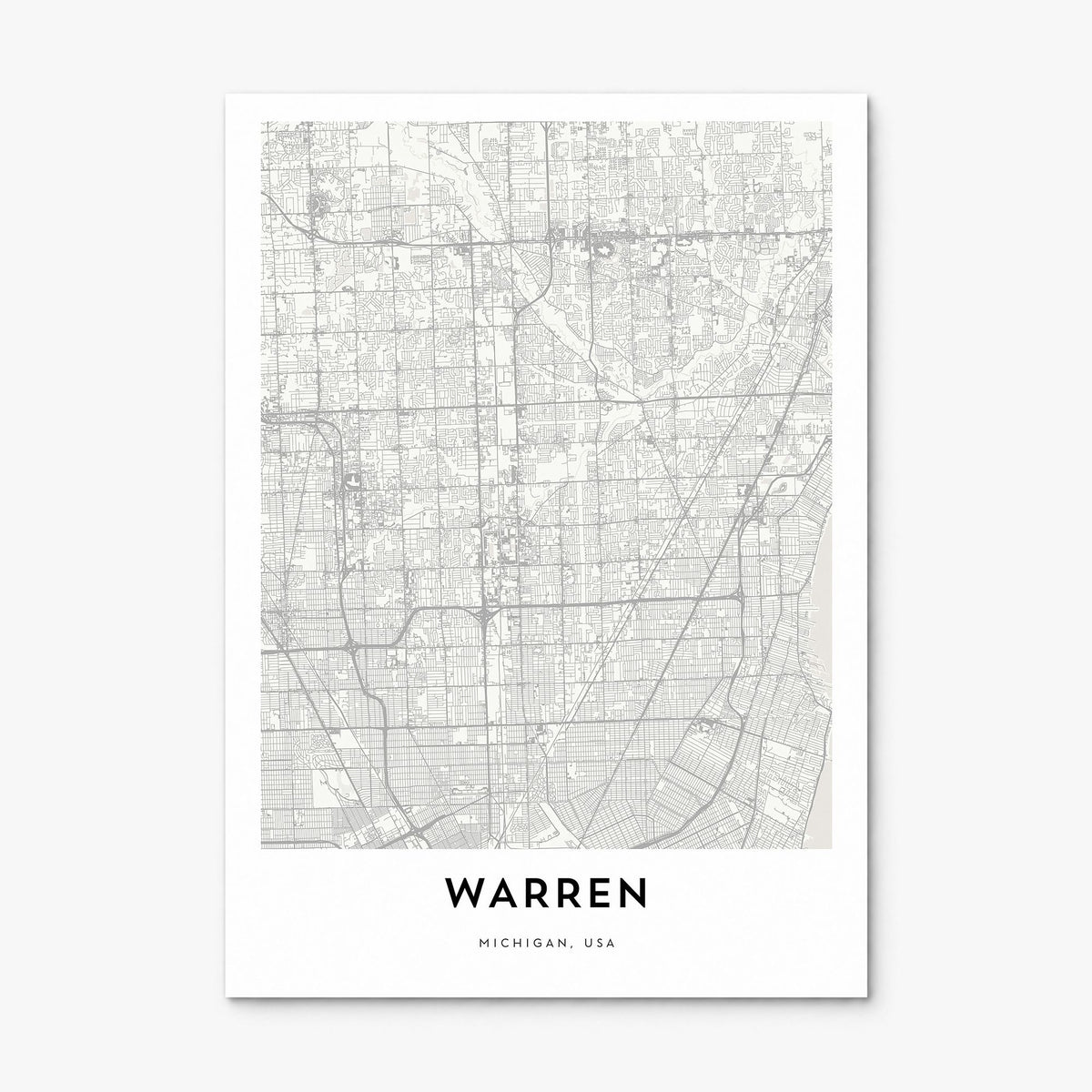 Warren Map Poster, print only (unframed)