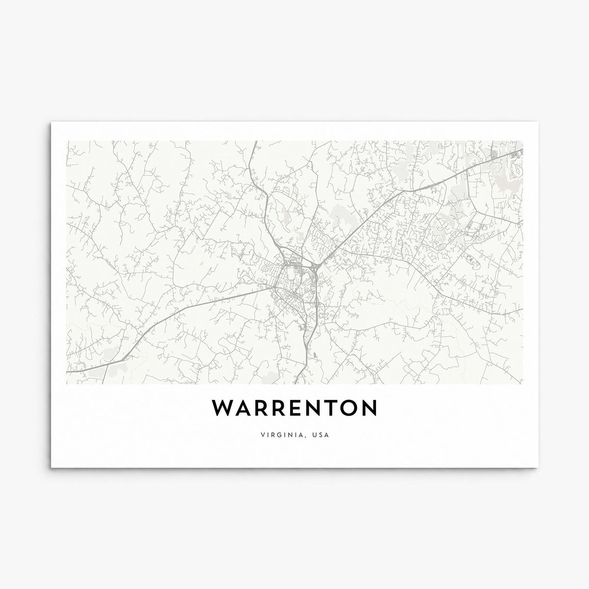 Warrenton Map Poster, print only (unframed)