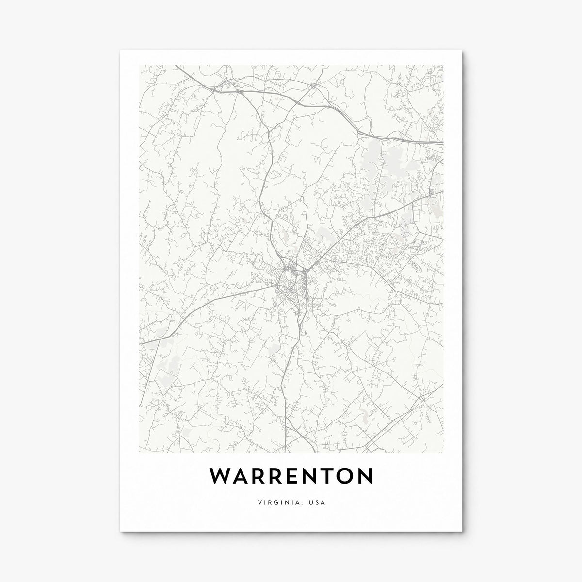 Warrenton Map Poster, print only (unframed)