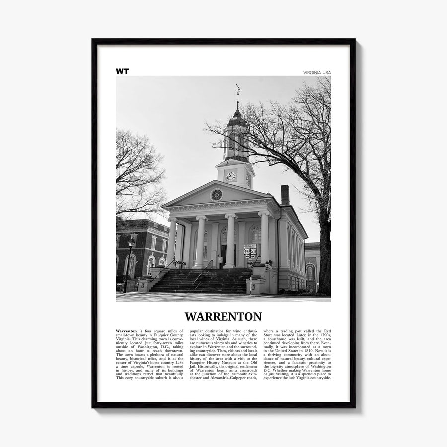 Warrenton Newspaper Poster, framed poster mockup