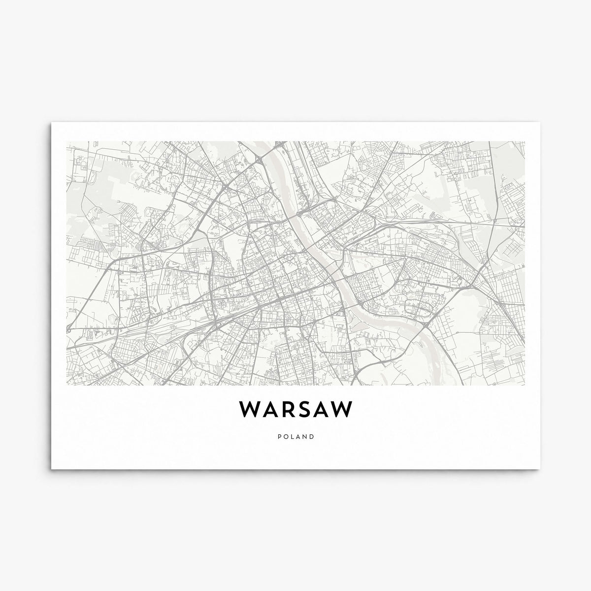 Warsaw Map Poster, print only (unframed)
