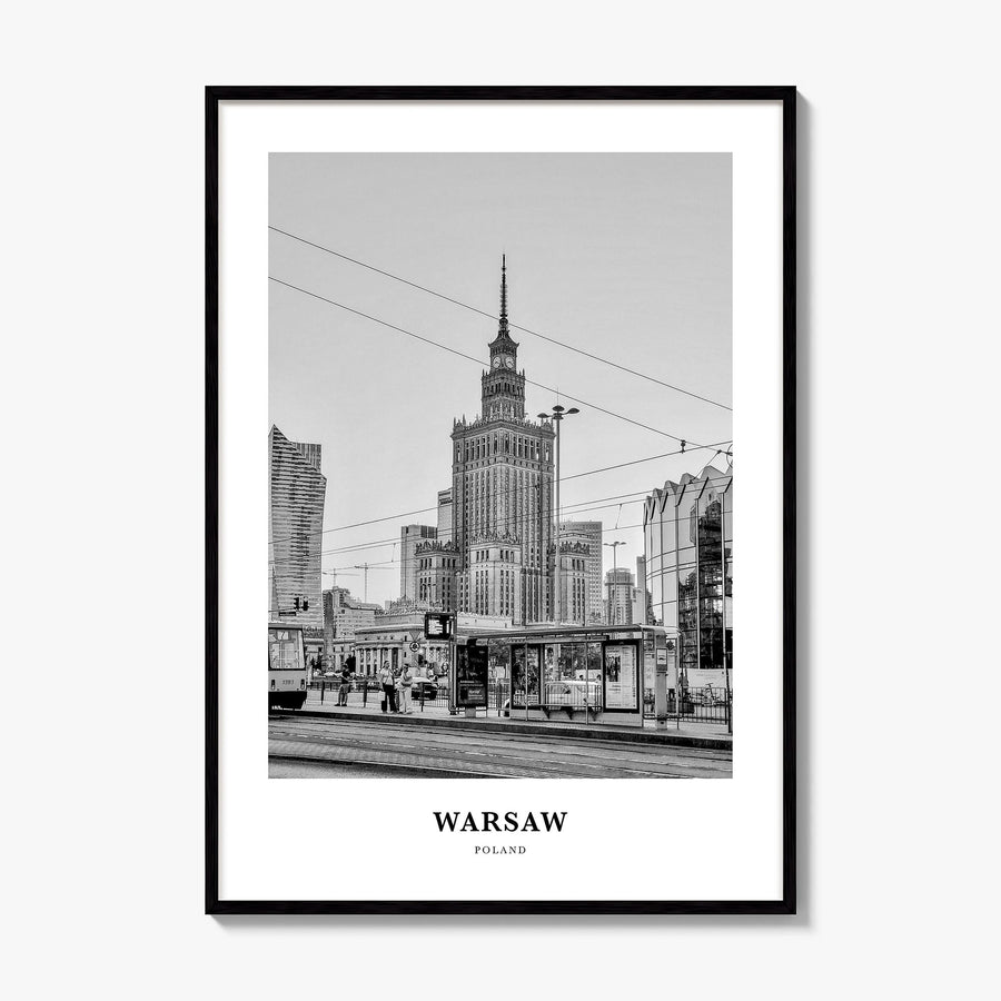 Warsaw Classic Poster, framed poster mockup