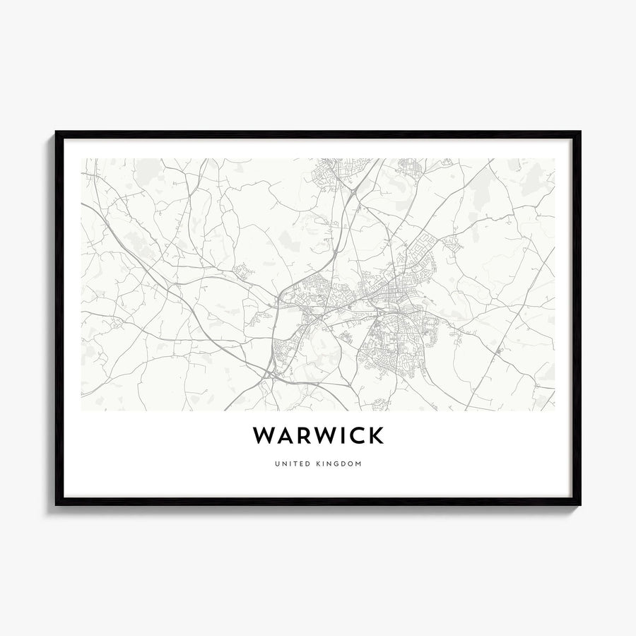 Warwick, Rhode Island Map Poster, framed poster mockup