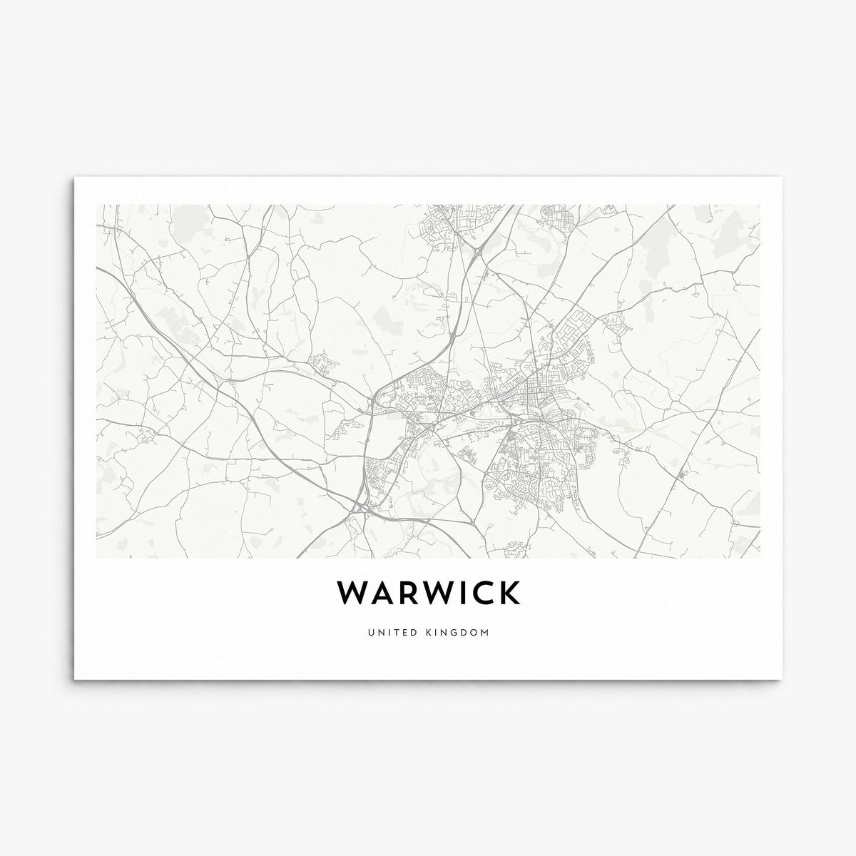 Warwick, Rhode Island Map Poster, print only (unframed)