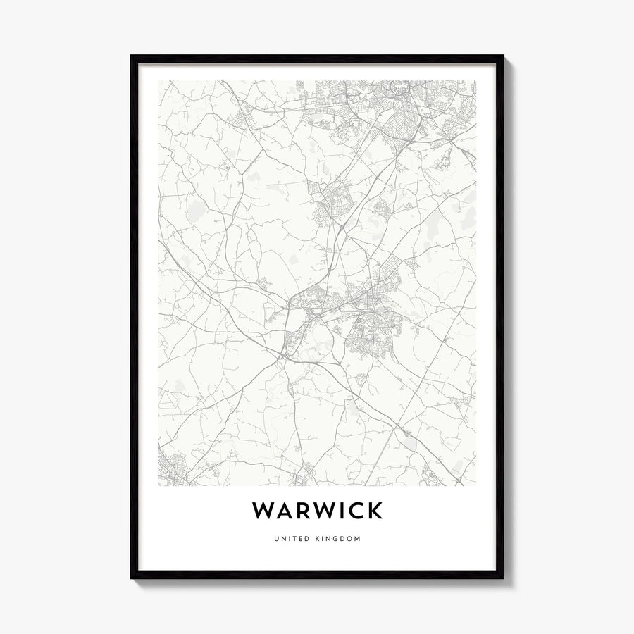 Warwick, Rhode Island Map Poster, framed poster mockup