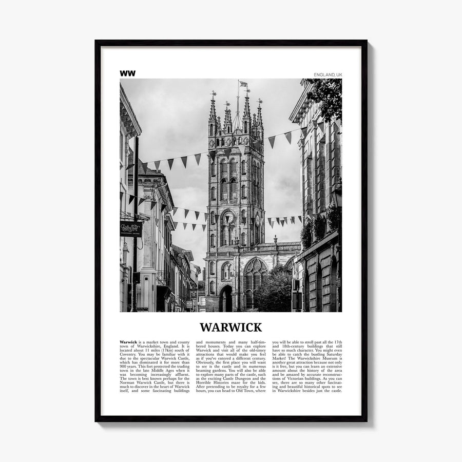 Warwick Newspaper Poster, framed poster mockup