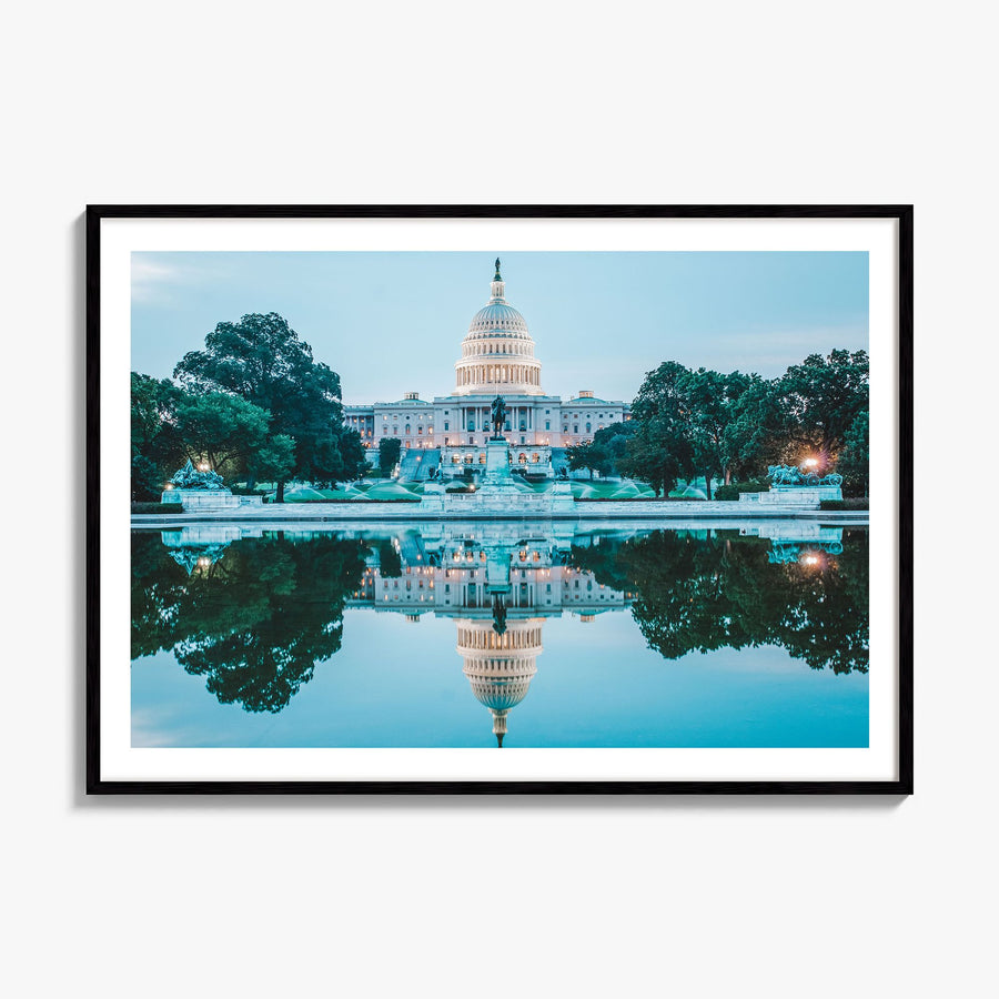 Washington, D.C. Photo Poster, framed poster mockup, white border