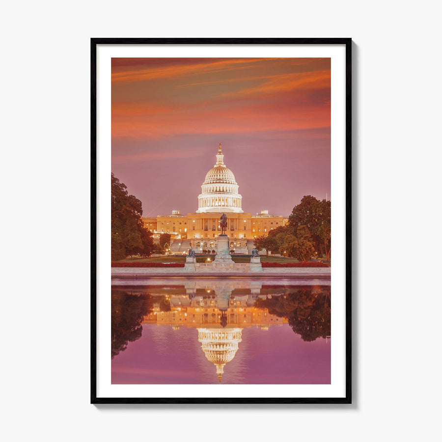 Washington, D.C. Photo No 1 Poster, framed poster mockup, white border