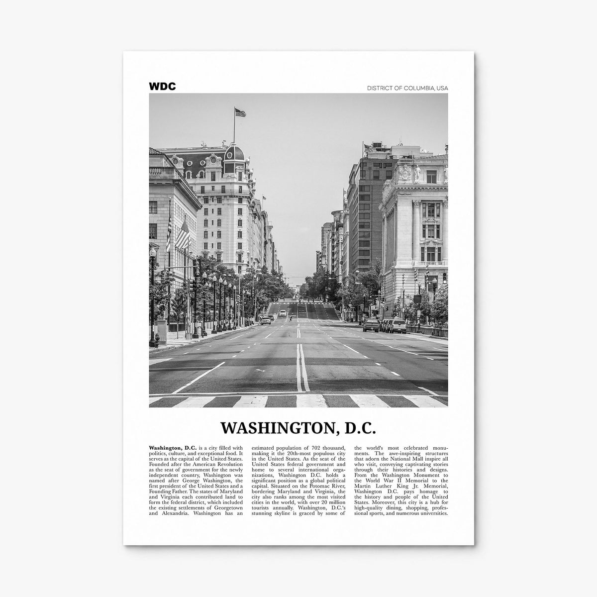 Washington, D.C. Newspaper No 2 Poster, print only (unframed)