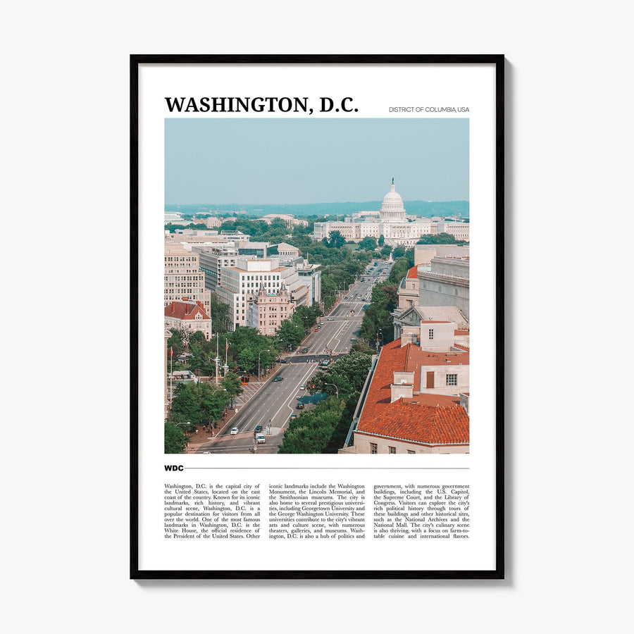 Washington, D.C. Travel No 2 Poster, framed poster mockup