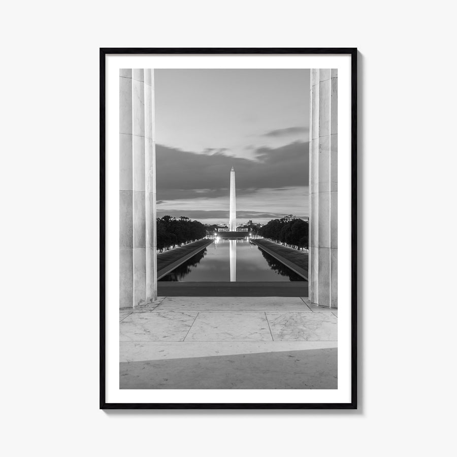 Washington, D.C. no. 2 black & white photo poster of District of Columbia, USA – vertical wall art, unframed print shown in i
