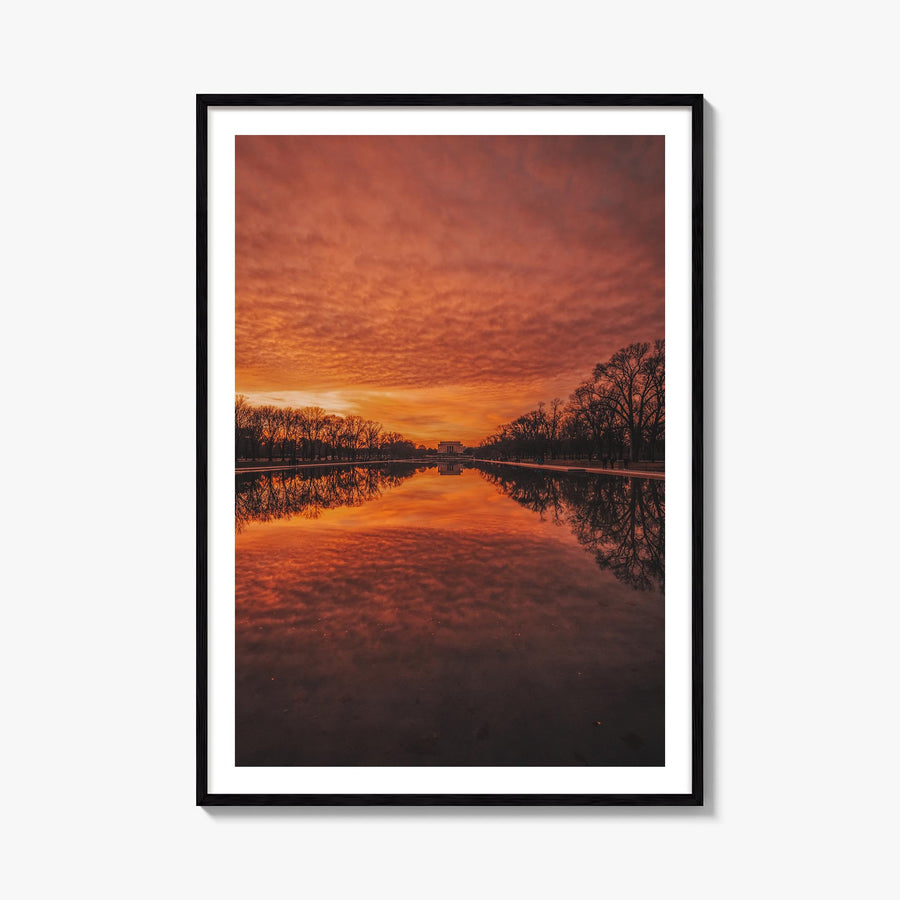 Washington, D.C. no. 2 colorful photo poster of District of Columbia, USA – vertical wall art, unframed print shown in interi