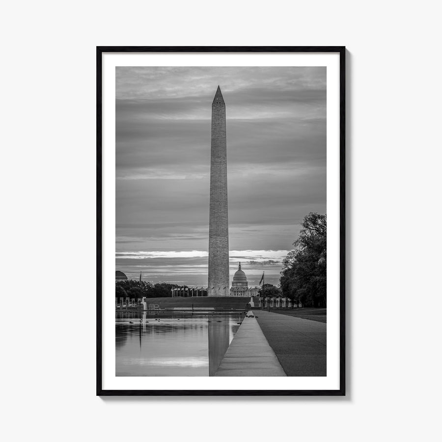 Washington, D.C. no. 3 black & white photo poster of District of Columbia, USA – vertical wall art, unframed print shown in i