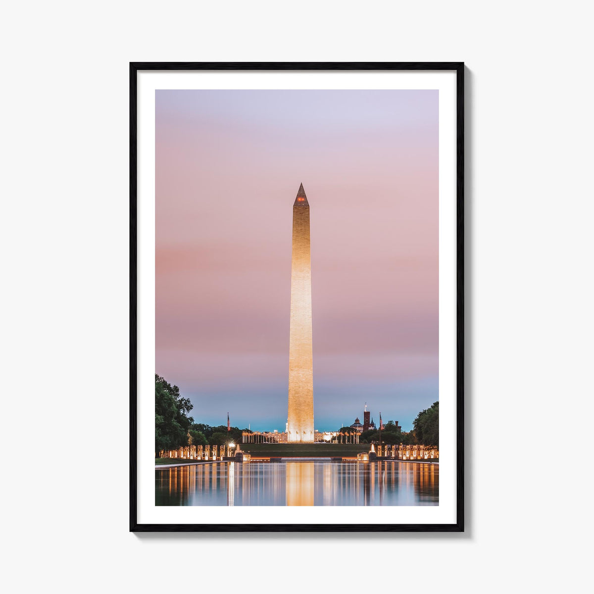 Washington, D.C. no. 3 colorful photo poster of District of Columbia, USA – vertical wall art, unframed print shown in interi