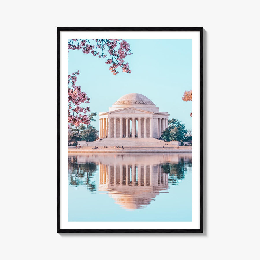 Washington, D.C. no. 4 colorful photo poster of District of Columbia, USA – vertical wall art, unframed print shown in interi