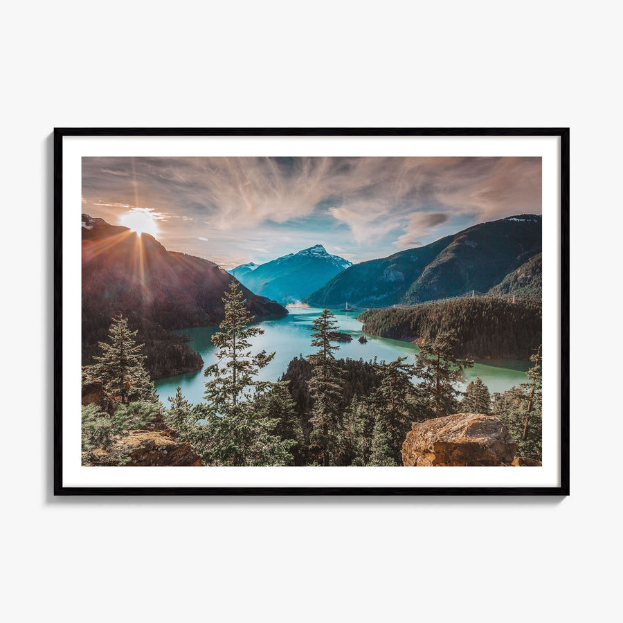 Washington (State) Photo No 1 Poster, framed poster mockup, white border