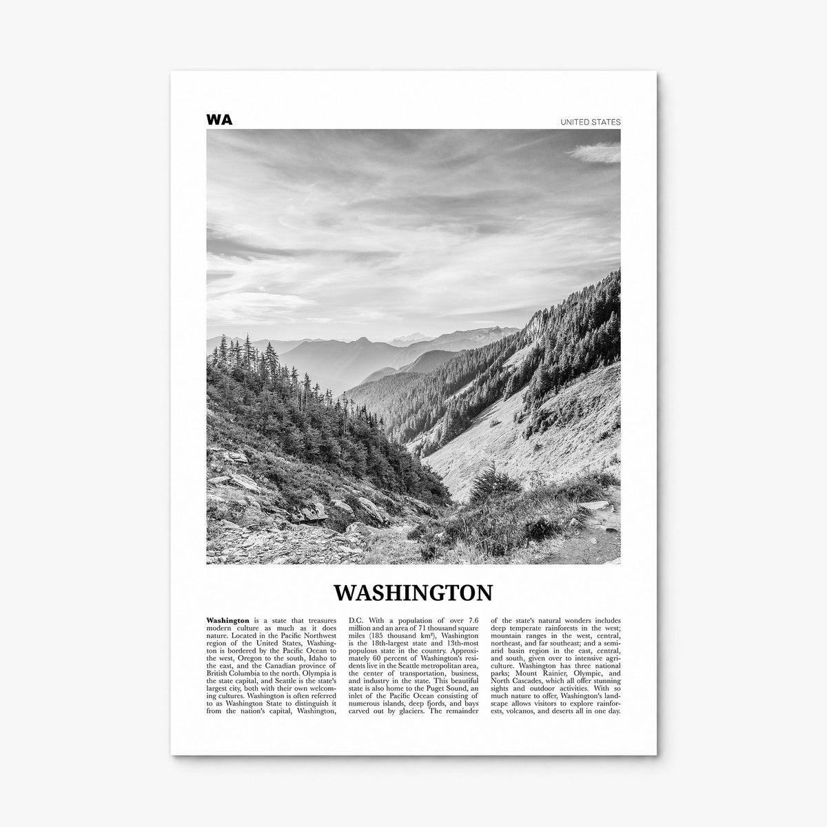 Washington (State) Newspaper No 2 Poster, print only (unframed)