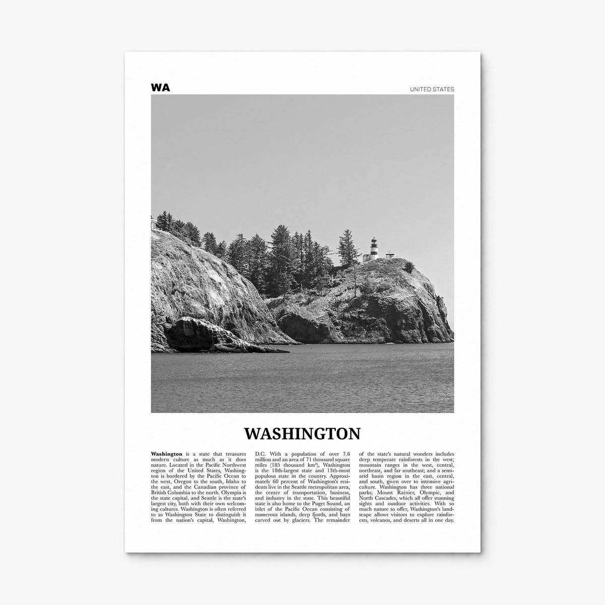 Washington (State) Newspaper No 3 Poster, print only (unframed)