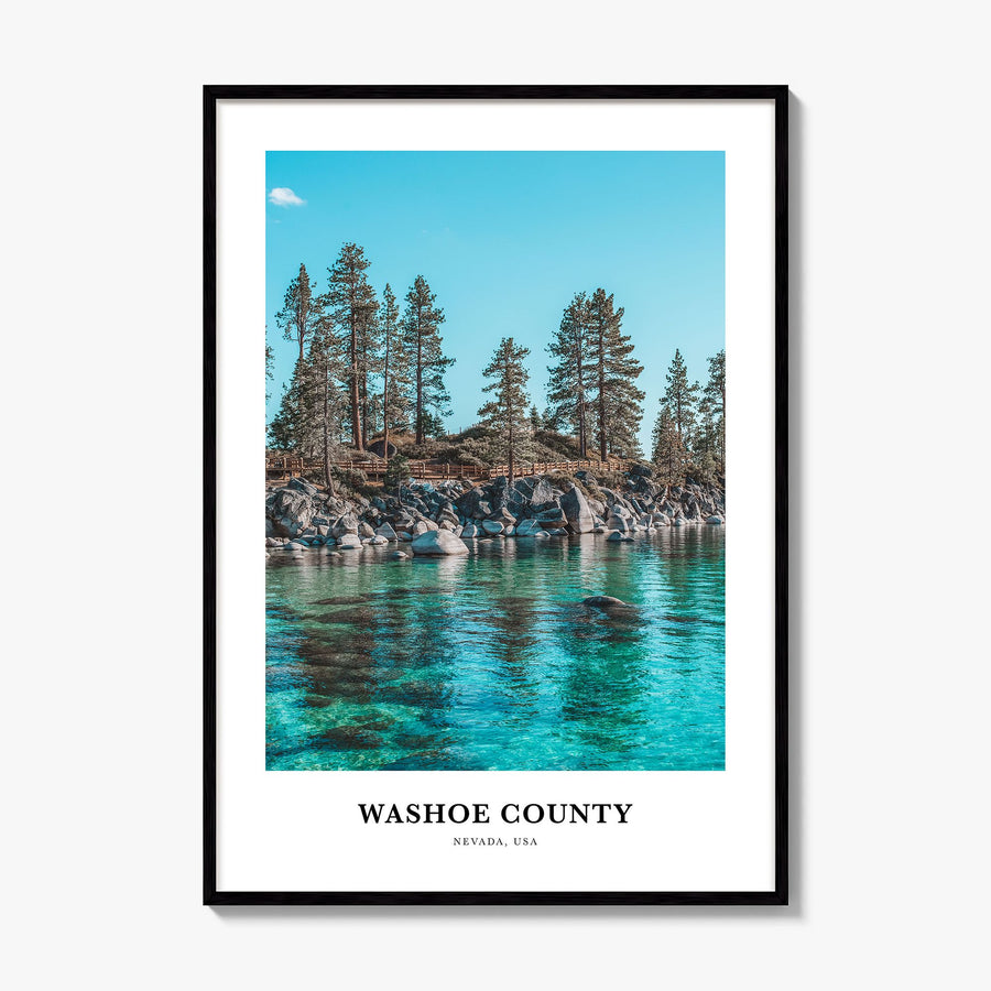 Washoe County Classic Poster, framed poster mockup