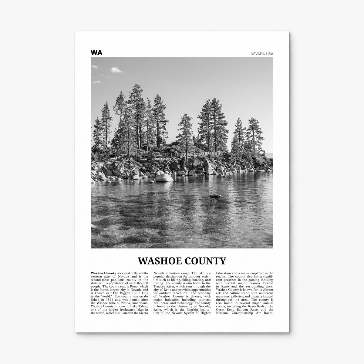 Washoe County Newspaper Poster, print only (unframed)