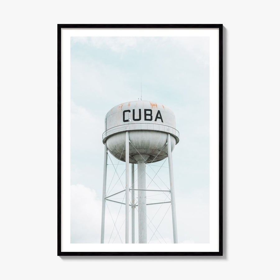 Water Tower Photo No 2 Poster, framed poster mockup, white border