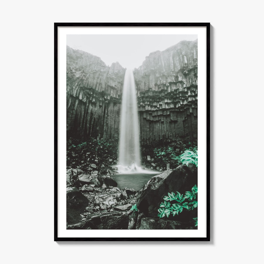 Waterfall Photo Poster, framed poster mockup, white border