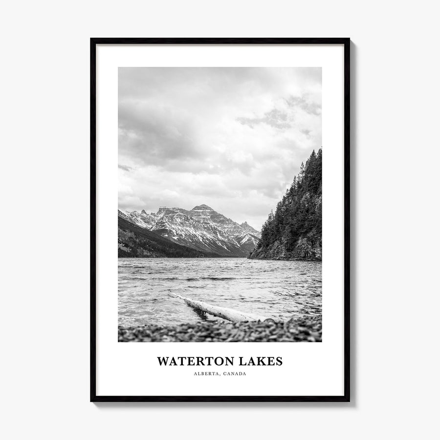 Waterton Lakes National Park Classic Poster, framed poster mockup