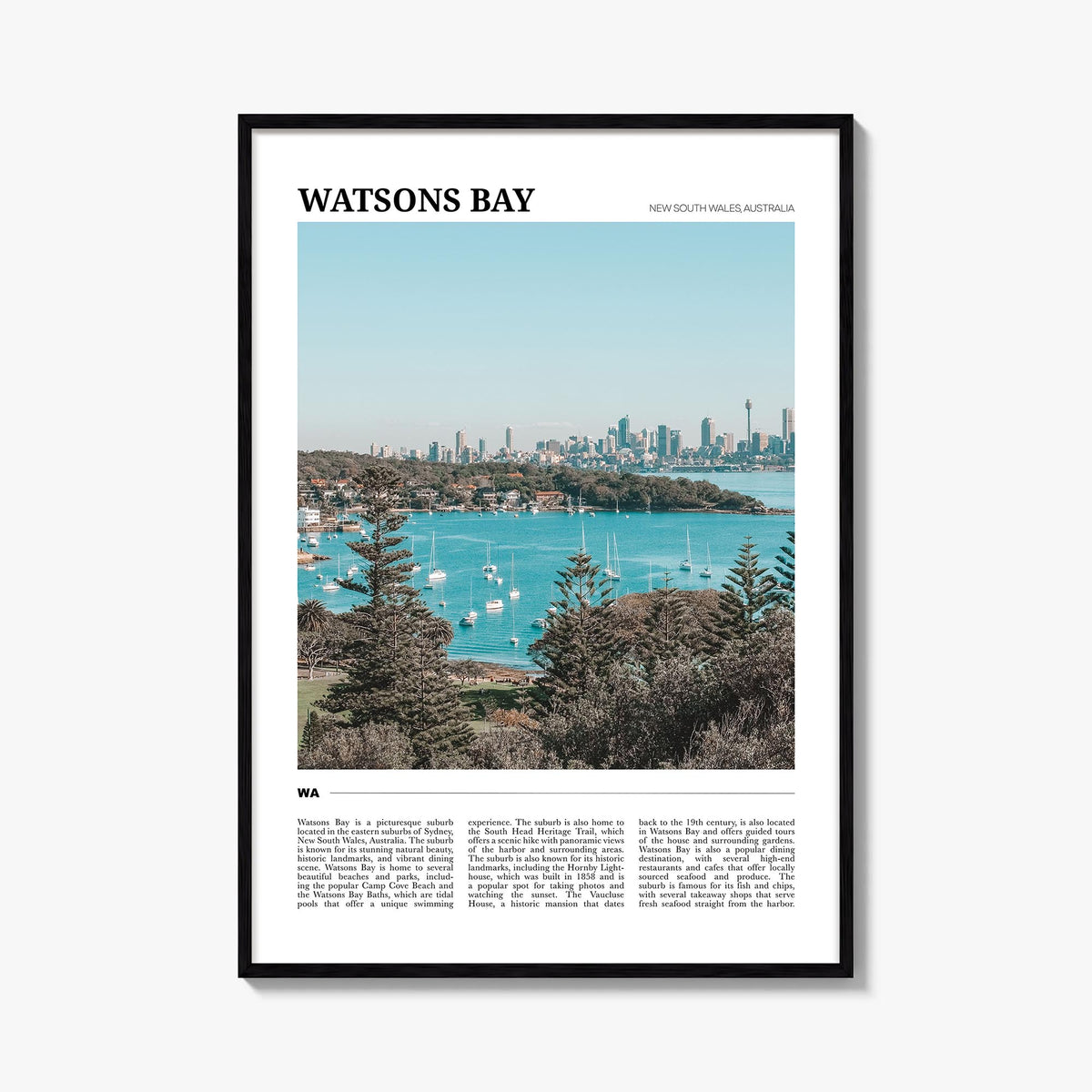 Watsons Bay Travel Poster