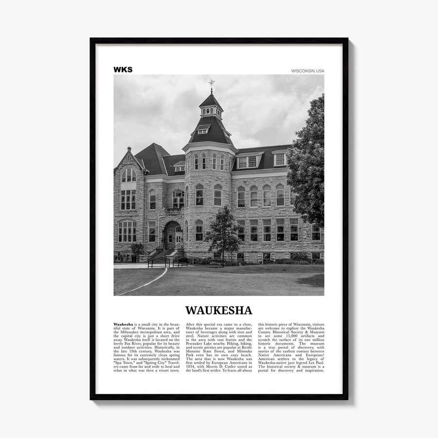 Waukesha Newspaper Poster, framed poster mockup
