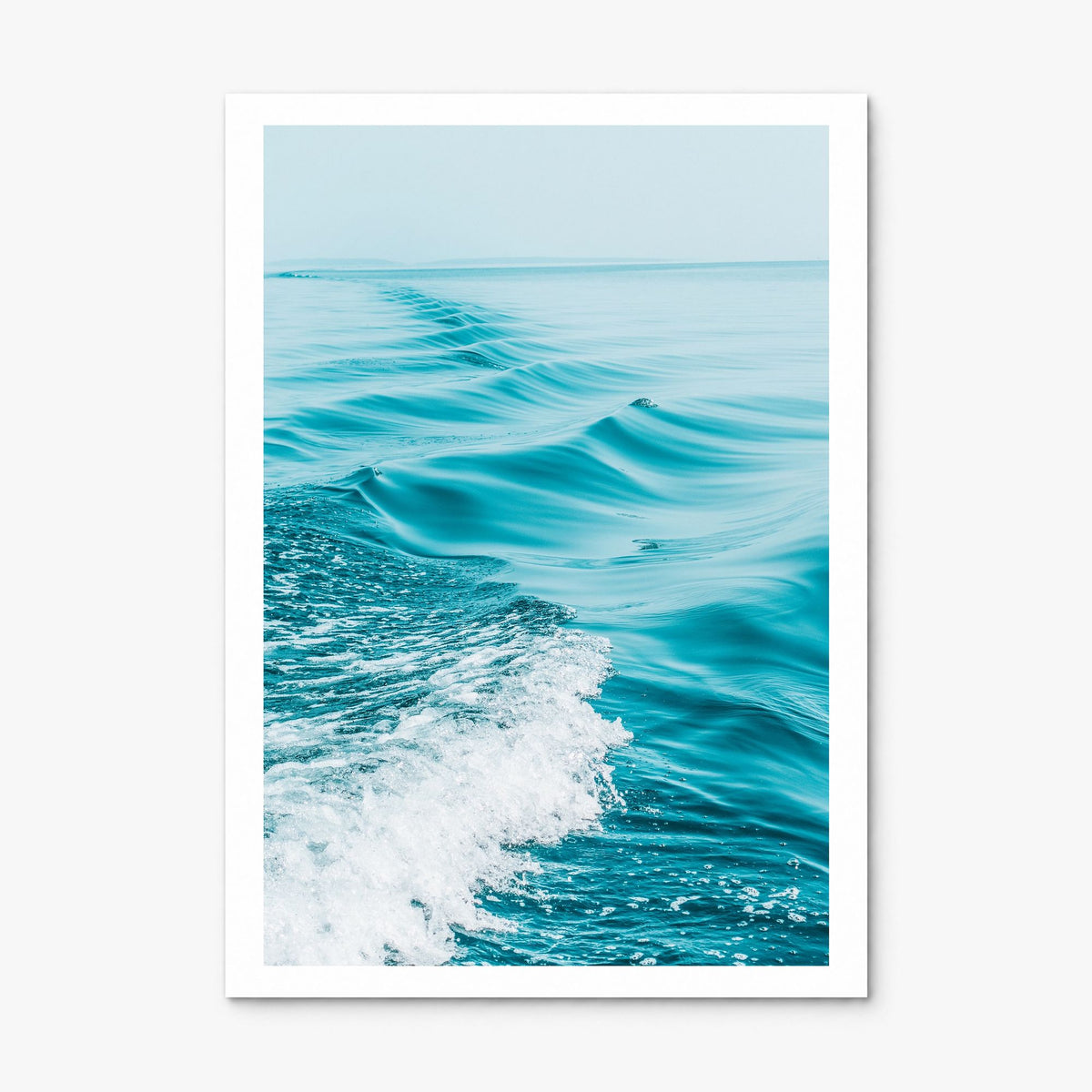 Waves at Sea Photo Poster, print only (unframed), white border