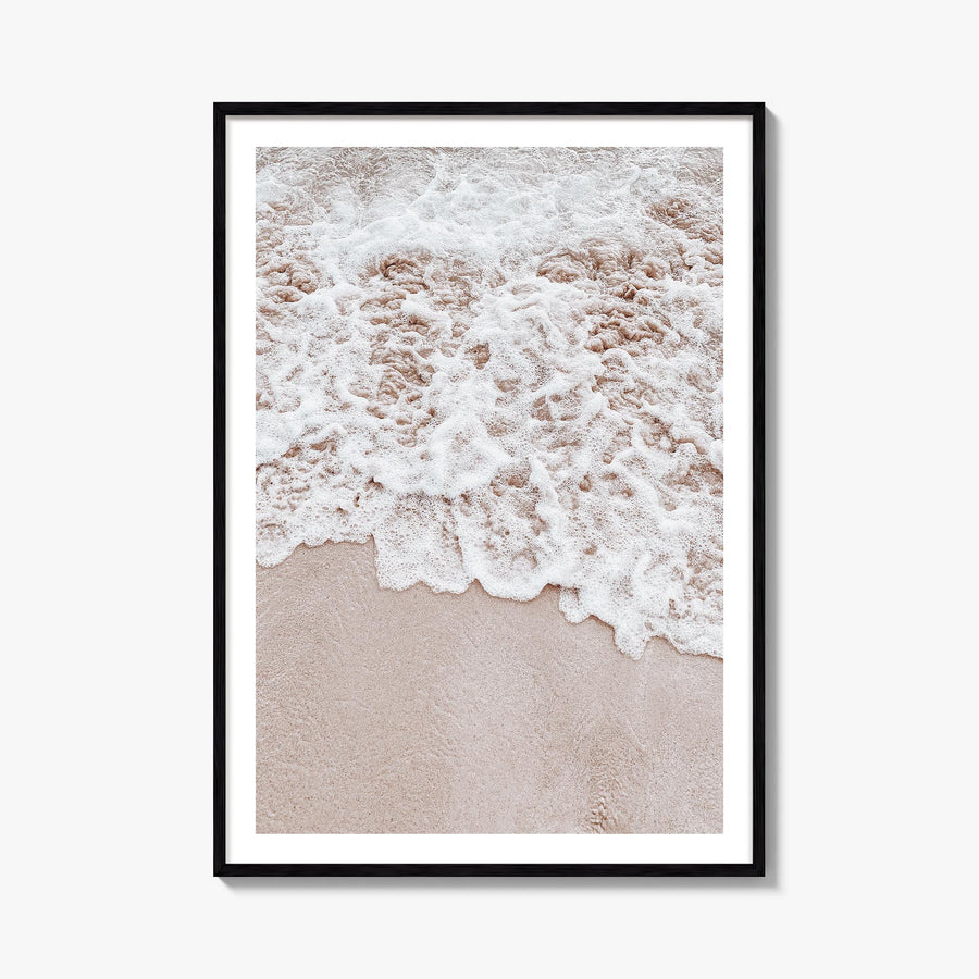Waves Crashing no. 2 colorful photo poster – vertical wall art, unframed print shown in interior mockup