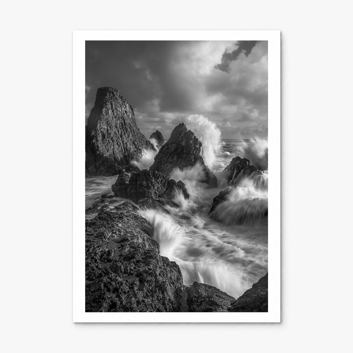 Waves Crashing Photo No 2 Poster, print only (unframed), white border