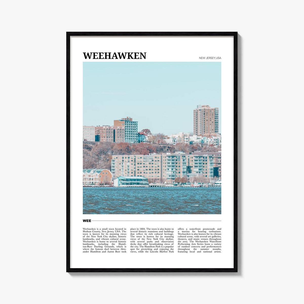 Weehawken Travel Poster
