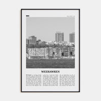 Weehawken Poster Black Metal / 8x12 in Nbourhood Travel B&W Poster